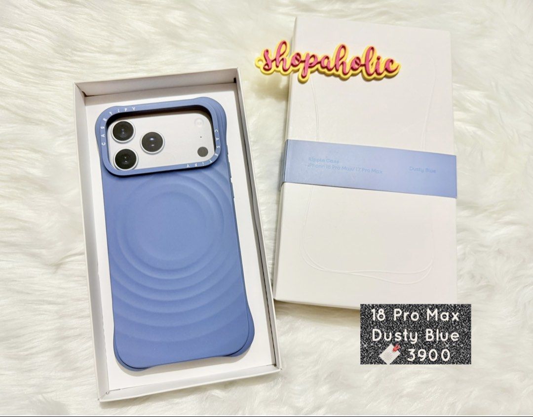 Casetify Ripple Case Dusty Blue Iphone 18 Pro Max (Category: Cases & Sleeves) located in Caloocan City. Submitted by shopaholic.nej (Listing ID 1464712169, Image 1). Description: 🌟AVAILABLE ONHAND🌟 🌟BRAND NEW & AUTHENTIC🌟 📍North Caloocan 💰Gcash / BPI / Maribank (Seabank) 🚚 grab/lalamove/J&T (no shapi checkout).