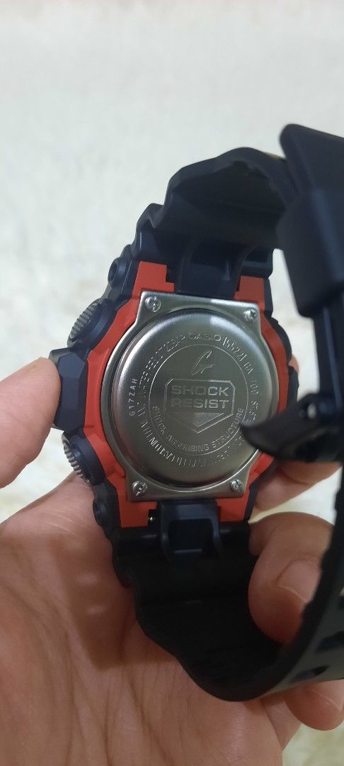 Casio G-Shock GA-700 Black and Red Watch (Category: Men's Watches) located in Taguig. Submitted by reni.gee (Listing ID 1464750160, Image 3). Description: **Please read** - Condition: Brand New - Inclusions: Original box, user manual, and international warranty card. Covered in soft, anti-dust cloth. -Date Purchased: Aug 2026 -Original Price: 7,920 Features: - Model: Casio G-Shock GA 700-1 ADR (Module 5522) - Design: Black resin strap with red in