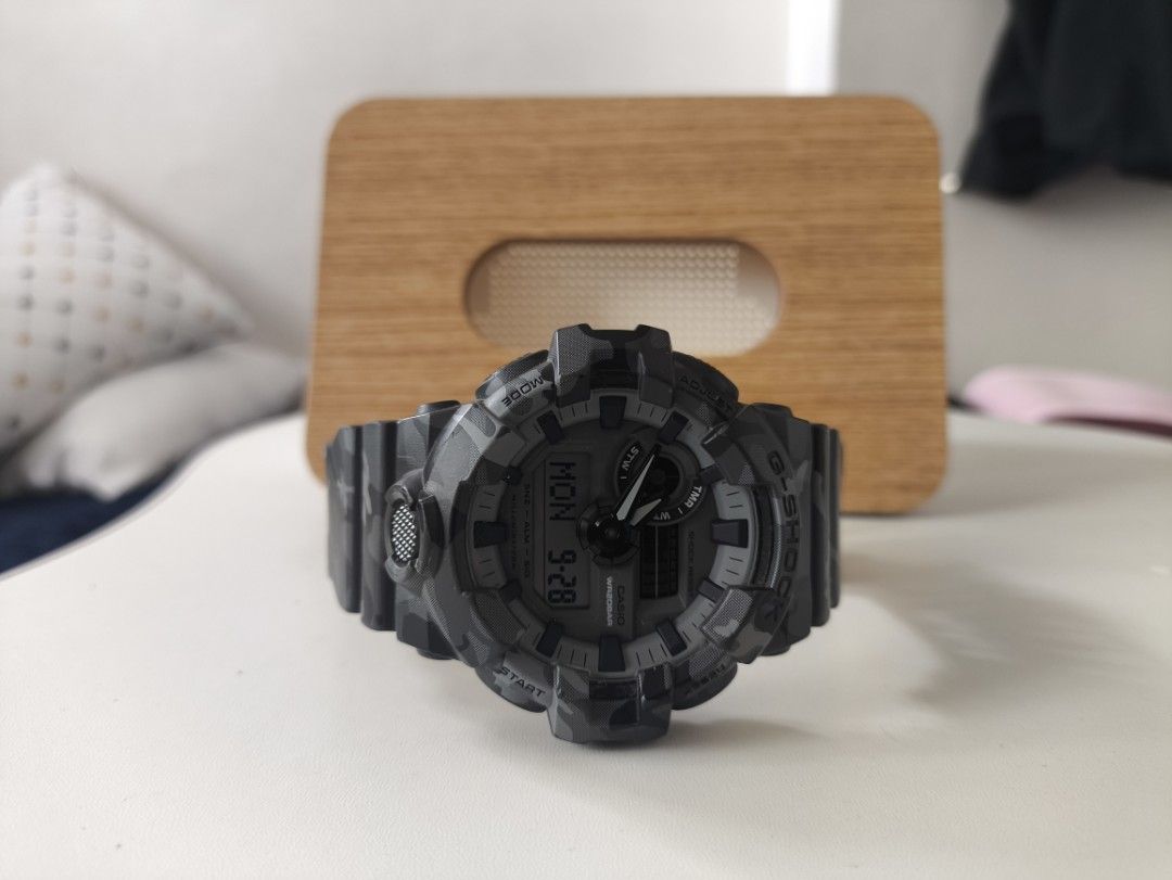 Casio G-Shock GA-700CM-8A (Category: Men's Watches) located in San Juan City. Submitted by grandlemat91336 (Listing ID 1464585913, Image 1). Description: Gray Camouflage Resin Case and band Original Price 9990 Lightly used watch, no issues, fully functional. Reason for selling, need extra money..