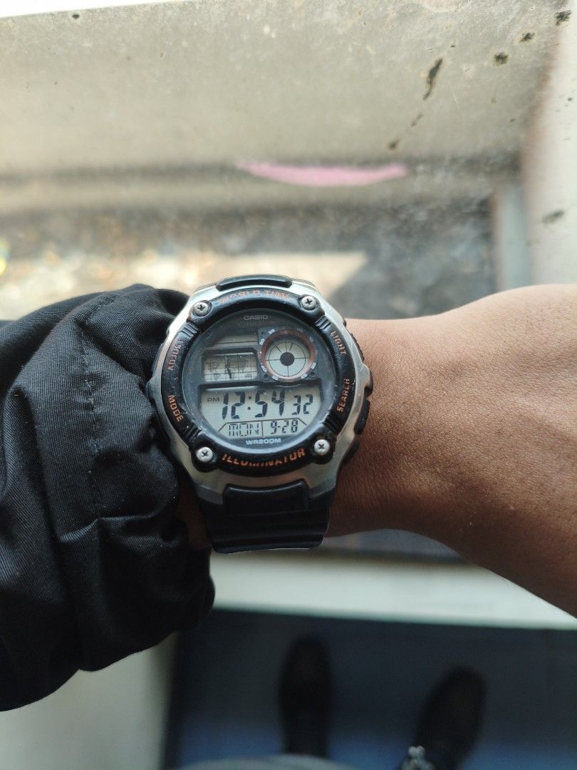 Casio Illuminator WR200M Digital Watch (Category: Men's Watches) located in Quezon City. Submitted by vintageph02 (Listing ID 1464606412, Image 1). Description: - Casio Illuminator Digital Watch - World Time Function - Water Resistant up to 200 Meters - Displays Time, Date, and Day - Built-in Alarm and Stopwatch - Illuminator Light for Night Viewing - Durable Black Strap - Ideal for Everyday Wear and Sports Activities.