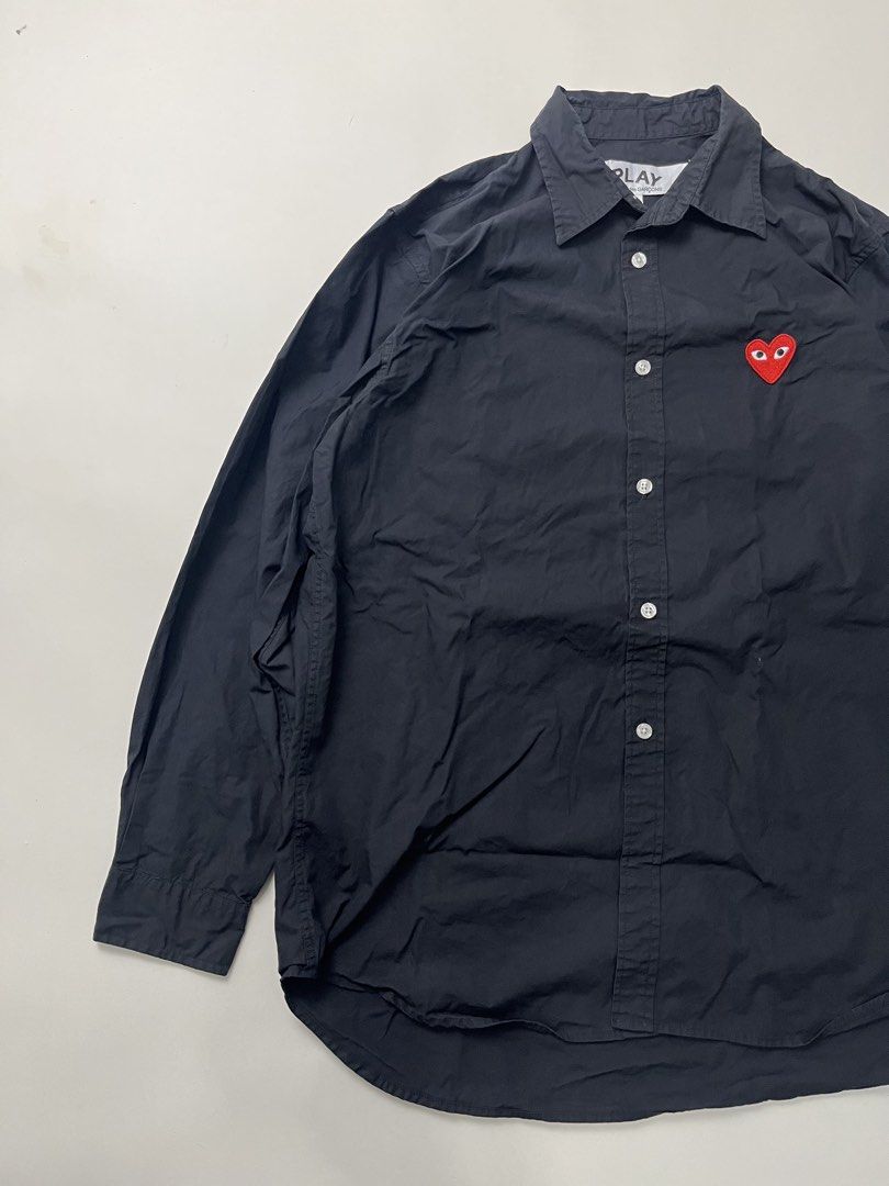 CDG Play Heart Shirts (Category: Luxury Apparel) located in Makati City. Submitted by ufcknwthbst (Listing ID 1464677537, Image 2). Description: 22 inch width 28 inch length 9.5/10 condition No issue.