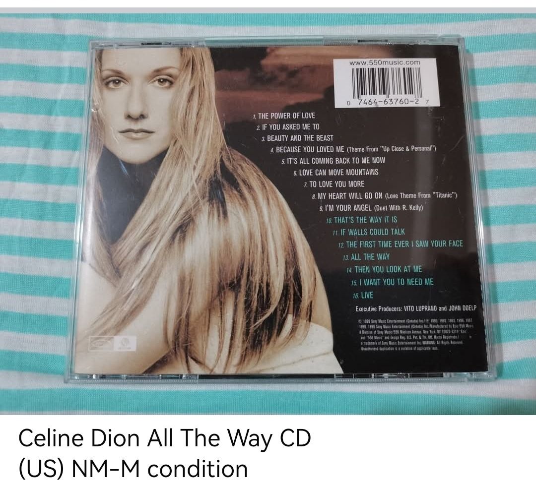Celine Dion All The Way CD (unsealed) (Category: CDs & DVDs) located in Dangcagan. Submitted by cd_haven5 (Listing ID 1464635860, Image 2). Description: #FORSALE #FORSALE #FORSALE #Authentic #Legit #Original We only sell original items. All items posted are on hand. Please message me for availability of the item/s because the items are also posted on my other online stores. All items are imported unless stated PH. We also accept Pre-orders. Payme