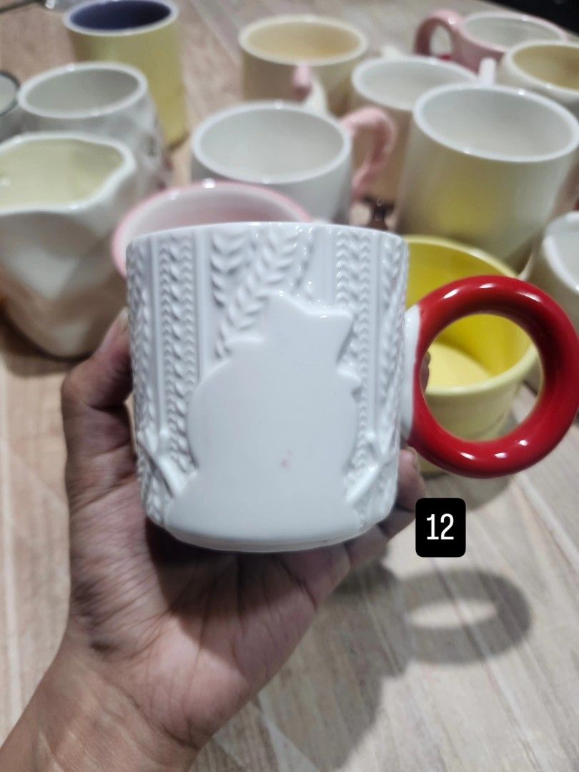 Ceramic mugs (Category: Coffee & Tea Tableware) located in Manila. Submitted by sophiaquillo (Listing ID 1464705371, Image 2). Description: sold napo yung number 2. selling this because malapit nako manganak. mode of payment: gcash maribank PAYMENT FIRST.