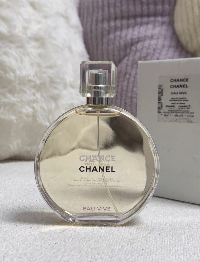 Chanel Chance Eau Vive 100mL (Category: Fragrance & Deodorants) located in Quezon City. Submitted by yswliu66 (Listing ID 1464715999, Image 1). Description: ( tester/demo bottle ) 100mL fsm w/tester box unli legit check :)) slightly nego can send more pics for lc upon request ✨.
