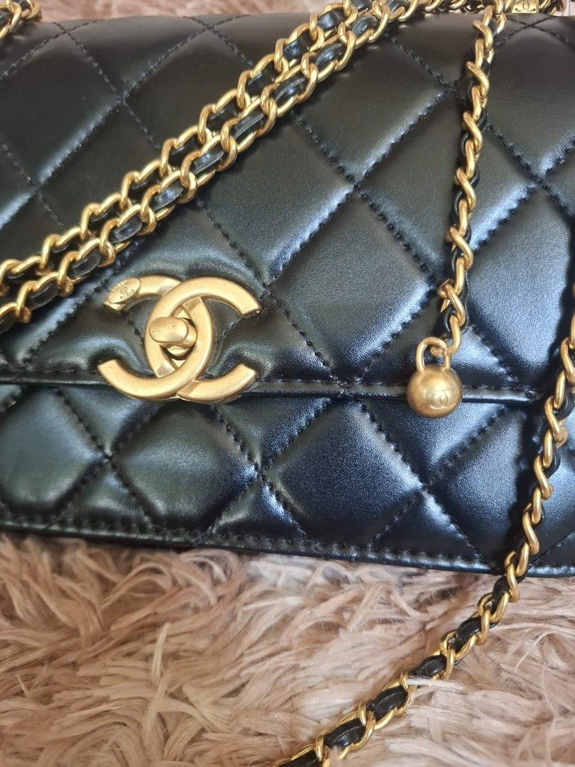Chanel Mini Perfect Fit Flap Bag (Category: Cross-body Bags) located in Davao. Submitted by luxxe_closet (Listing ID 1464606834, Image 3). Description: Japan preloved. Lightly used only. Flawless. Microchip serial code. As is. Bag only. Genuine leather. Gold hardwares.