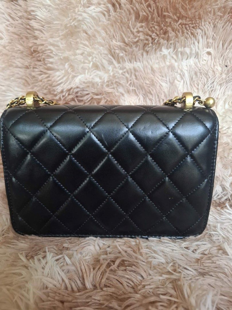 Chanel Mini Perfect Fit Flap Bag (Category: Cross-body Bags) located in Davao. Submitted by luxxe_closet (Listing ID 1464606834, Image 2). Description: Japan preloved. Lightly used only. Flawless. Microchip serial code. As is. Bag only. Genuine leather. Gold hardwares.