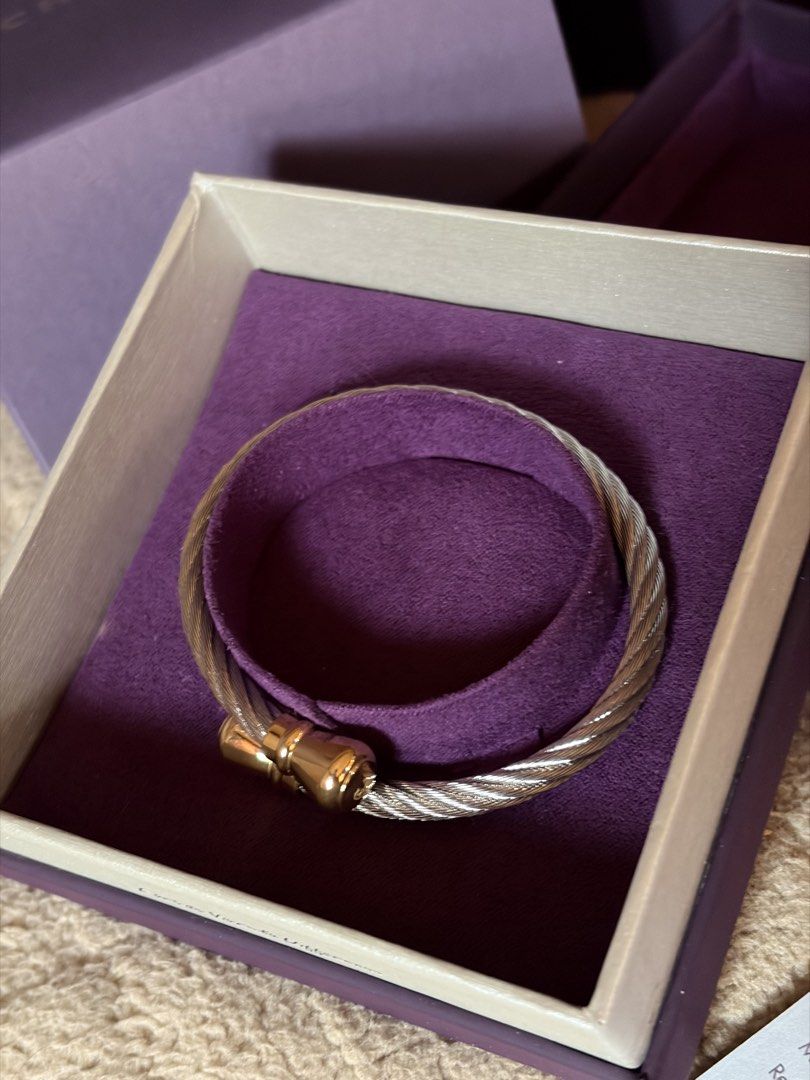 Charriol Celtic Bracelet 2tone GG LV (Category: Bracelets) located in Batangas. Submitted by aylabtoshop (Listing ID 1464614367, Image 2). Description: Makinis Malinis Bagong Bago condition ₱15,000 Charriol Celtic Bangle 💯 0riginal Complete inclusion with warranty Store bought at Central Square BGC Slightly negotiable 🚚 📍 Lipa City, Batangas ship agad via J&T.