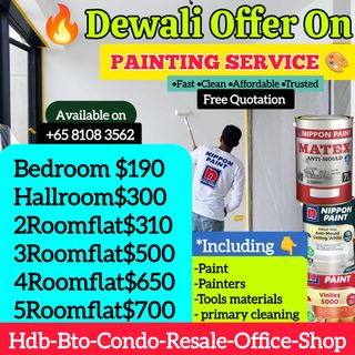 best and affordable painting service, Condo, Hdb,bto,landed House Painting, Door Doorframe Painting, Toilet Epoxy, Plastering Service, Nippon Brand, Best review, Every Types Of Painting Service  Collection item 3