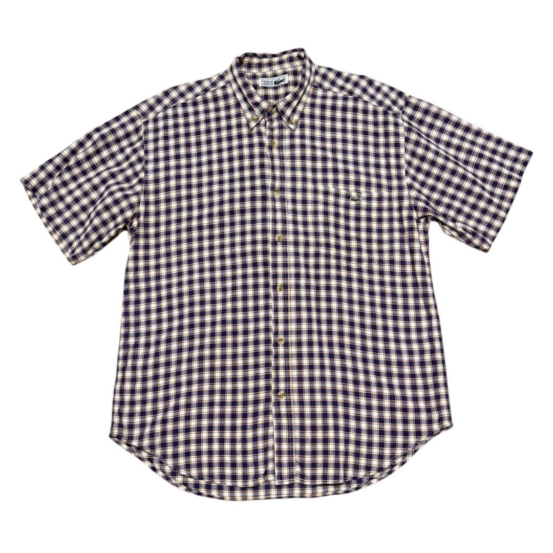 CHEMISE LACOSTE CHECKERED BUTTON DOWN SHIRT (Category: Formal Shirts) located in Dinalupihan. Submitted by aizzeestuffs (Listing ID 1464679642, Image 1). Description: Length:29" Width:22" Shoulder:20" Color may vary due to lighting. Pm for more Details. Old Money Luxury Designer..
