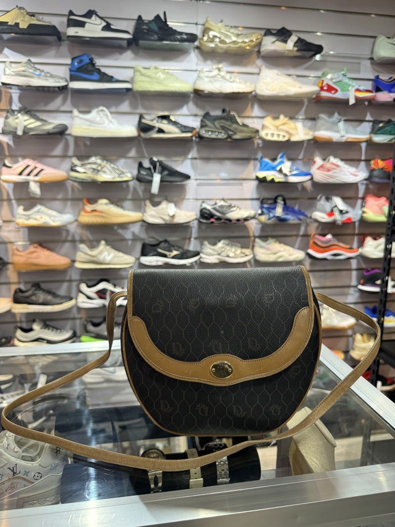 Christian Dior Monogram Shoulder Bag (Category: Luxury Bags & Wallets) located in Baguio. Submitted by luxurysales2600 (Listing ID 1464579654, Image 1). Description: - Authentic Vintage Christian Dior Shoulder Bag - Classic Dior Monogram Pattern - Tan Leather Trim and Strap - Gold-Tone Hardware with Dior Logo Clasp - Made in France.