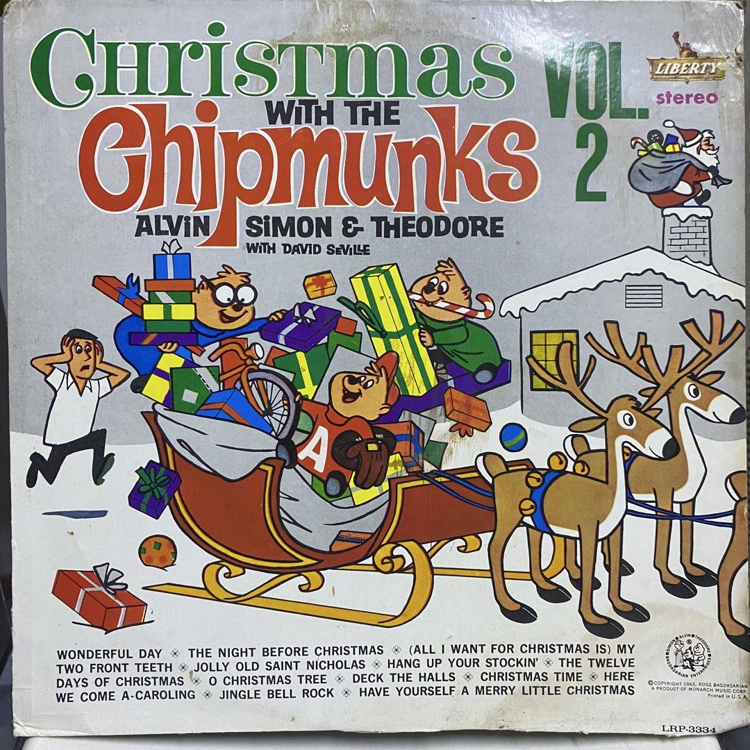 Christmas with The Chipmunks Vol 2 (Category: Vinyls) located in San Francisco. Submitted by holygrailrecordsphils (Listing ID 1464710985, Image 1). Description: ▶️ Alvin & The Chipmunks | Xmas Chipmunks (Vol 2) 🇵🇭 Ph Press 🖼 VG- (orig cover) 💿 Excellent 💵 1290 .
