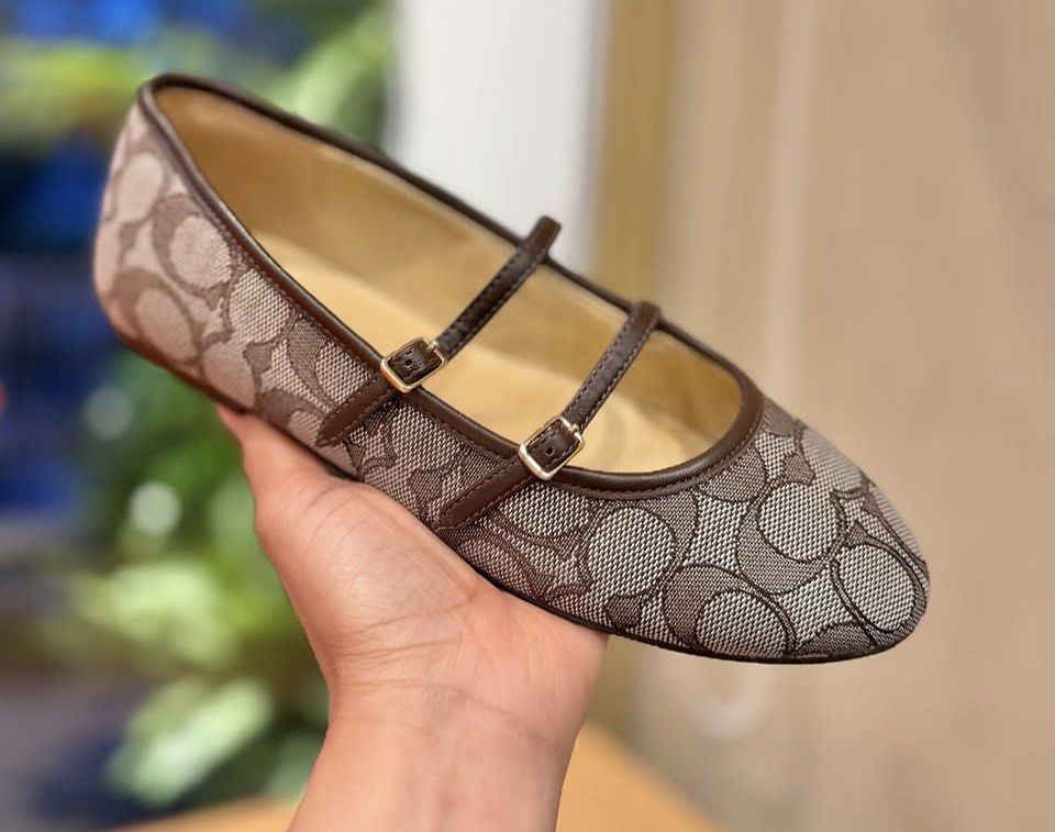 Coach Mary Jane (Category: Flats & Sandals) located in Manila. Submitted by stopshop26 (Listing ID 1464639663, Image 1). Description: Coach Mary Jane Monogram Avail sizes: 5 6 9 No box Brand new and original Onhand and ready to ship.