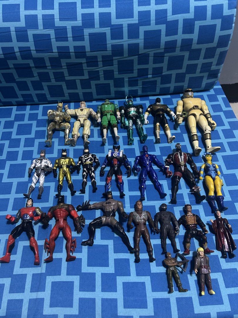 Lot or each pm (Category: Figurines & Statues) located in Manila. Submitted by lanceycey025890 (Listing ID 1464683618, Image 1). Description: - Bundle of assorted action figures - Features superheroes and other popular characters - Some figures are articulated for posing - Perfect for collectors and kids who love to play - Figures are from various series - Feel free to message me with any questions.