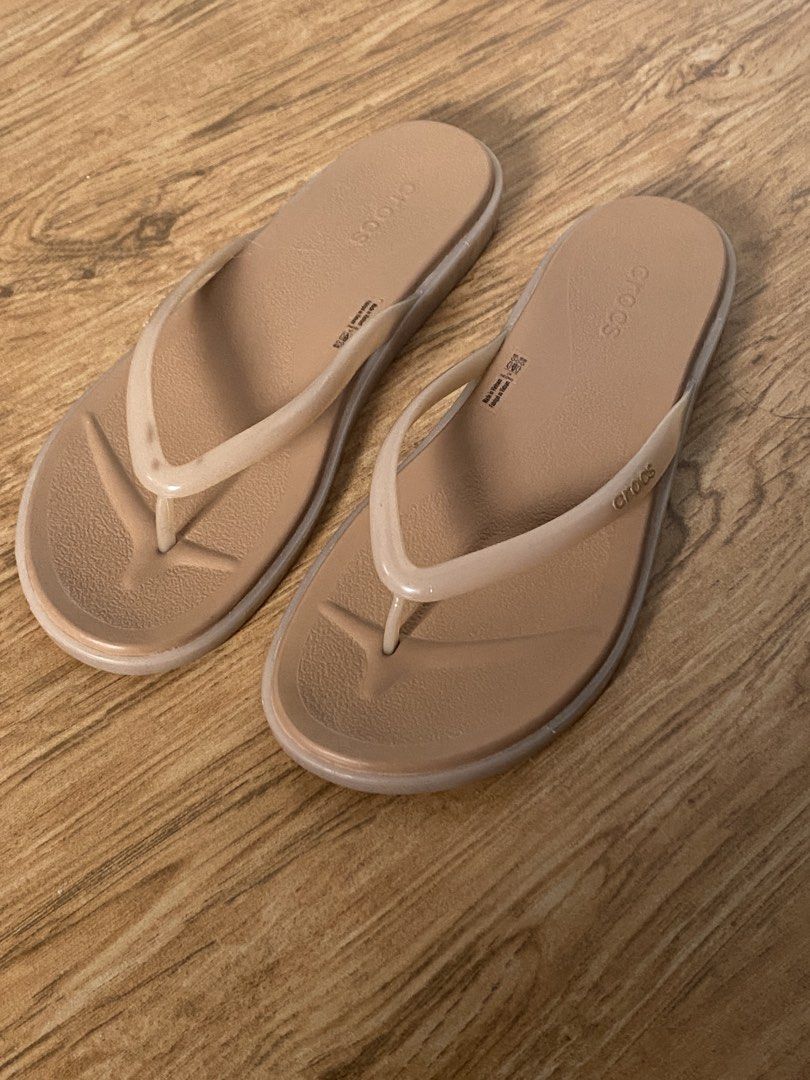 Crocs Miami Jelly Round Toe Size W7 (Category: Slippers and slides) located in Caloocan City. Submitted by zzhanzz (Listing ID 1464645562, Image 1). Description: - Crocs Miami Jelly flip flops - Color: milk chocolate/ nude - Size: Women's 7 (W7) - Ideal for beach days and casual outings - super nice on the feet!! - used once, still in very good condition - i have the plastic and tags i will put itin before shipping :).
