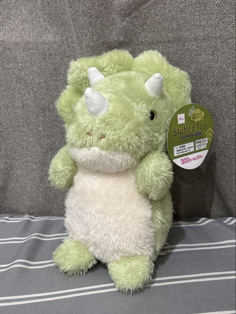 Daiso Green Dinosaur Stuffed Toy (Category: Plushies & Soft Toys) located in Manila. Submitted by epiccloud.903a85 (Listing ID 1464619479, Image 1). Description: Good as new. .