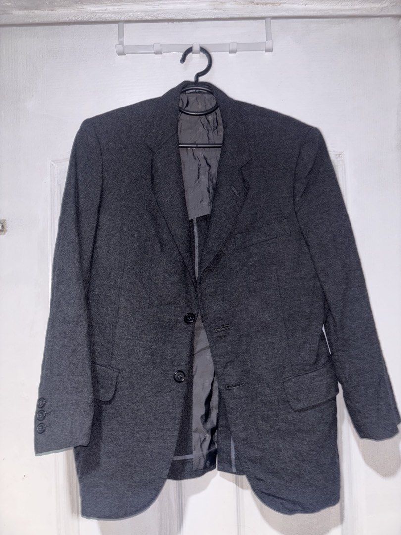 Dark Grey Blazer (Category: Coats, Jackets and Outerwear) located in San Juan City. Submitted by mcstxtian_ (Listing ID 1464624749, Image 1). Description: Decluttering!! Dark Grey Blazer. One of my favorite. This one is Premium. Size: 16 x 27 - Dark grey blazer - Classic fit - Suitable for formal and smart casual occasions .