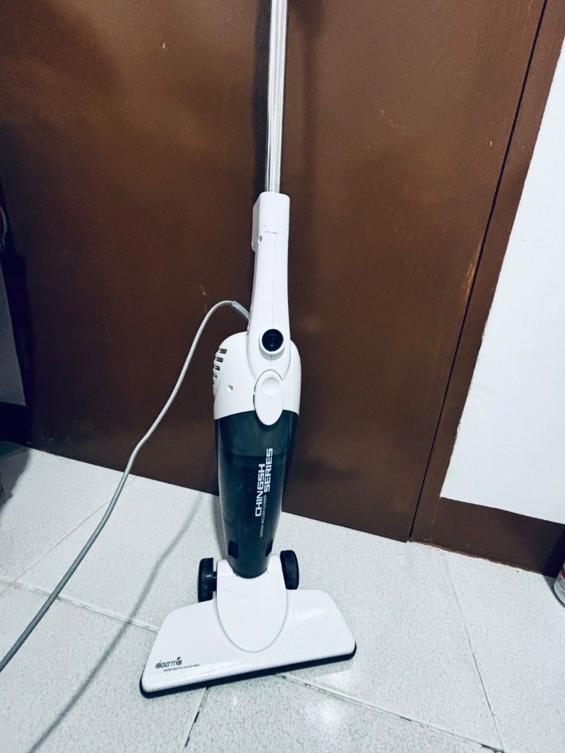 Deerma Handheld Vacuum Cleaner (Category: Vacuum Cleaner & Housekeeping) located in Dasmarinas. Submitted by titaniumrosegold (Listing ID 1464607342, Image 3). Description: - Deerma handheld vacuum cleaner - Color: White and dark grey - Power type: Corded electric - Ideal for quick cleanups - Fully functional, works well rfs decluttering.