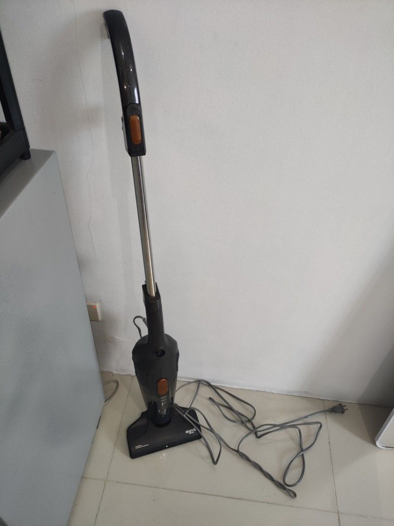 Deerma Stick Vacuum Cleaner (Category: Vacuum Cleaner & Housekeeping) located in Quezon City. Submitted by maxsab (Listing ID 1464667100, Image 1). Description: - Comes with box and three suction heads - Can be handheld or with stand - Powerful suction for quick cleanups - Lightweight and easy to maneuver - Corded electric for continuous power - Ideal for everyday cleaning needs - Includes main unit and floor head - Ready for a new home - Has som