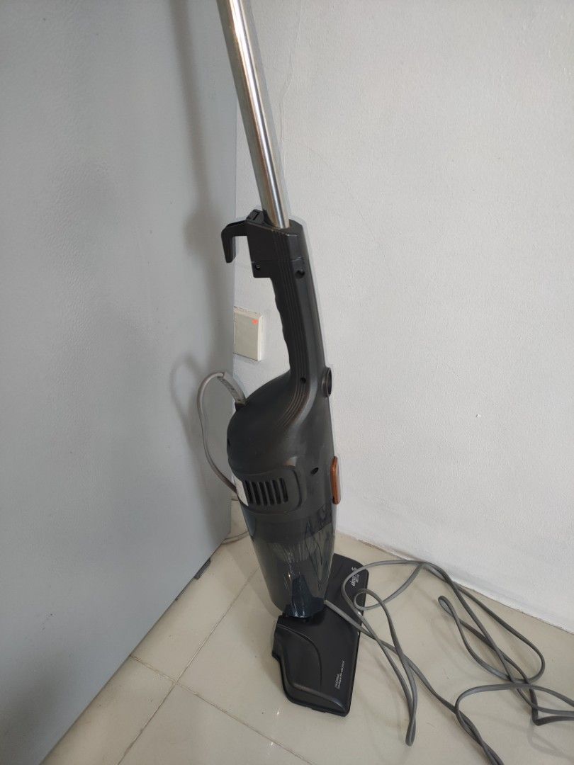 Deerma Stick Vacuum Cleaner (Category: Vacuum Cleaner & Housekeeping) located in Quezon City. Submitted by maxsab (Listing ID 1464667100, Image 2). Description: - Comes with box and three suction heads - Can be handheld or with stand - Powerful suction for quick cleanups - Lightweight and easy to maneuver - Corded electric for continuous power - Ideal for everyday cleaning needs - Includes main unit and floor head - Ready for a new home - Has som