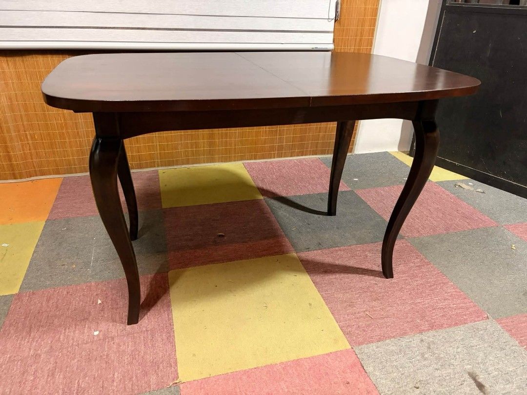Dining Table (Category: Tables & Sets) located in Meycauayan. Submitted by marygracecasimiro (Listing ID 1464665668, Image 2). Description: Elegant Classic Extendable Table SOLID WOOD!!! CABRIOLE LEGS!!! Rounded Corners, ANGGANDA!!! Price : 12,900 ✅ *SEE VIDEO COMMENT Standard height (not lowered) 47L to 63L x 32W x 29H inches In VERY good condition♥️.