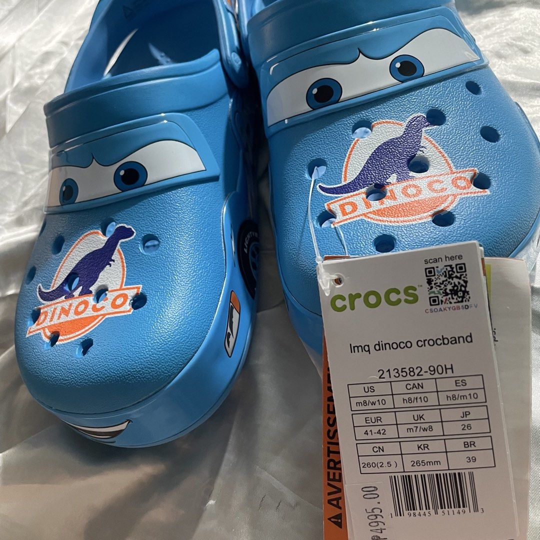 Dinoco Crocs ( M8/W10) (Category: Slippers & Slides) located in Makati City. Submitted by declutterwithann_ (Listing ID 1464611228, Image 3). Description: Brand New Local Release with Receipt Size M8/W10 🏷️P6k 📍 Taguig.