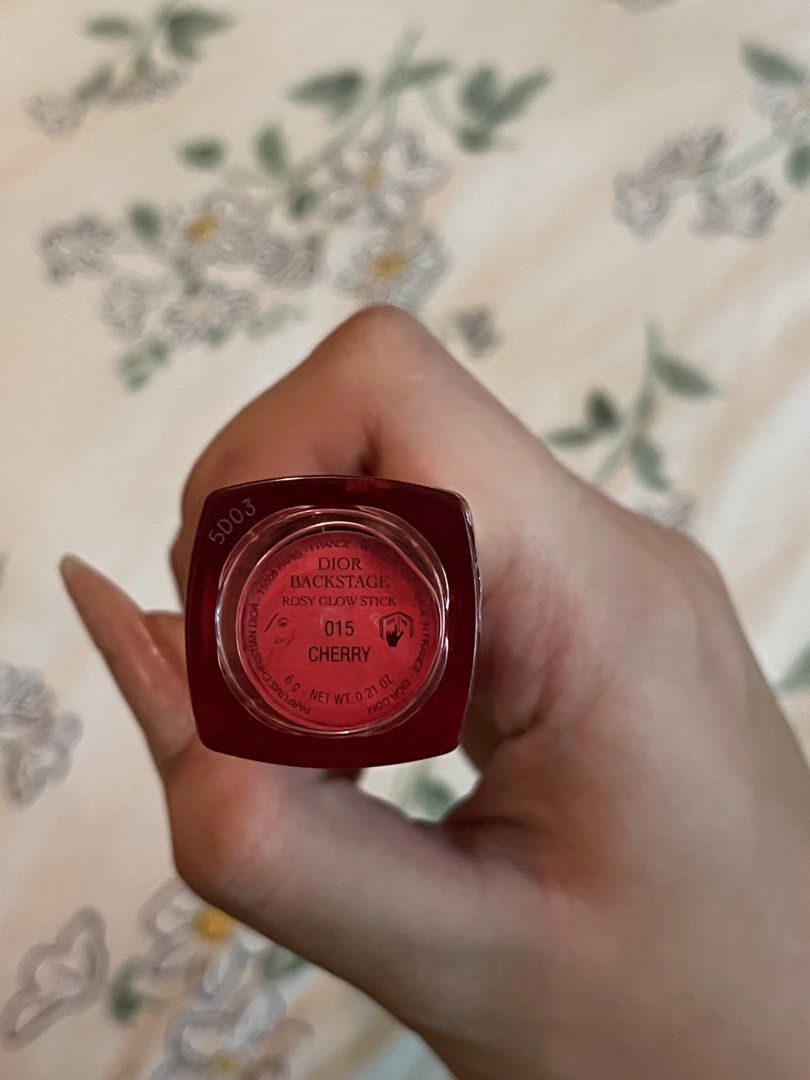 Dior Backstage Rosy Glow Stick 015 Cherry (Category: Makeup) located in Manila. Submitted by sell_tiger444 (Listing ID 1464646669, Image 2). Description: Dior Backstage Rosy Glow Blush Stick — 015 Cherry ₱1,700 Original price: ₱3,200 100% authentic RFS: Decluttering .