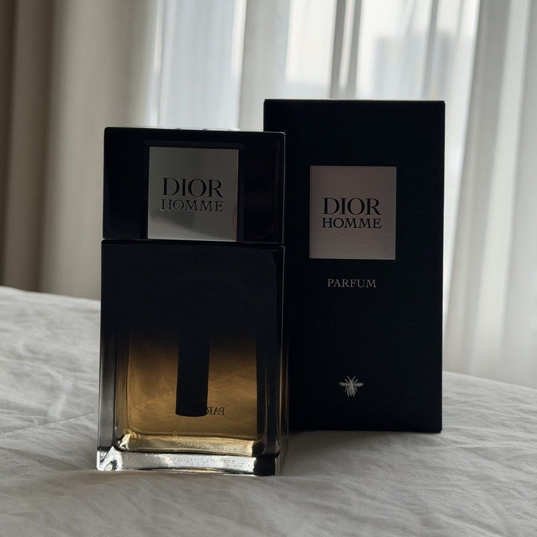 Dior Homme Parfum (Category: Fragrance & Deodorants) located in Mabalacat. Submitted by philscabinet (Listing ID 1464656782, Image 1). Description: Dior Homme Parfum - Volume: 125 ml / 4.2 fl. oz. - Approximately 85-90% remaining, around 105ml-110ml (As seen in photo) - Includes Original Box (No dents) - Key Notes: Tuscan Iris, Leather, Oud, Sandalwood, Ambrette (Musk Mallow), Rose - 100% Authentic, Made in Paris France Price is still negotiable.