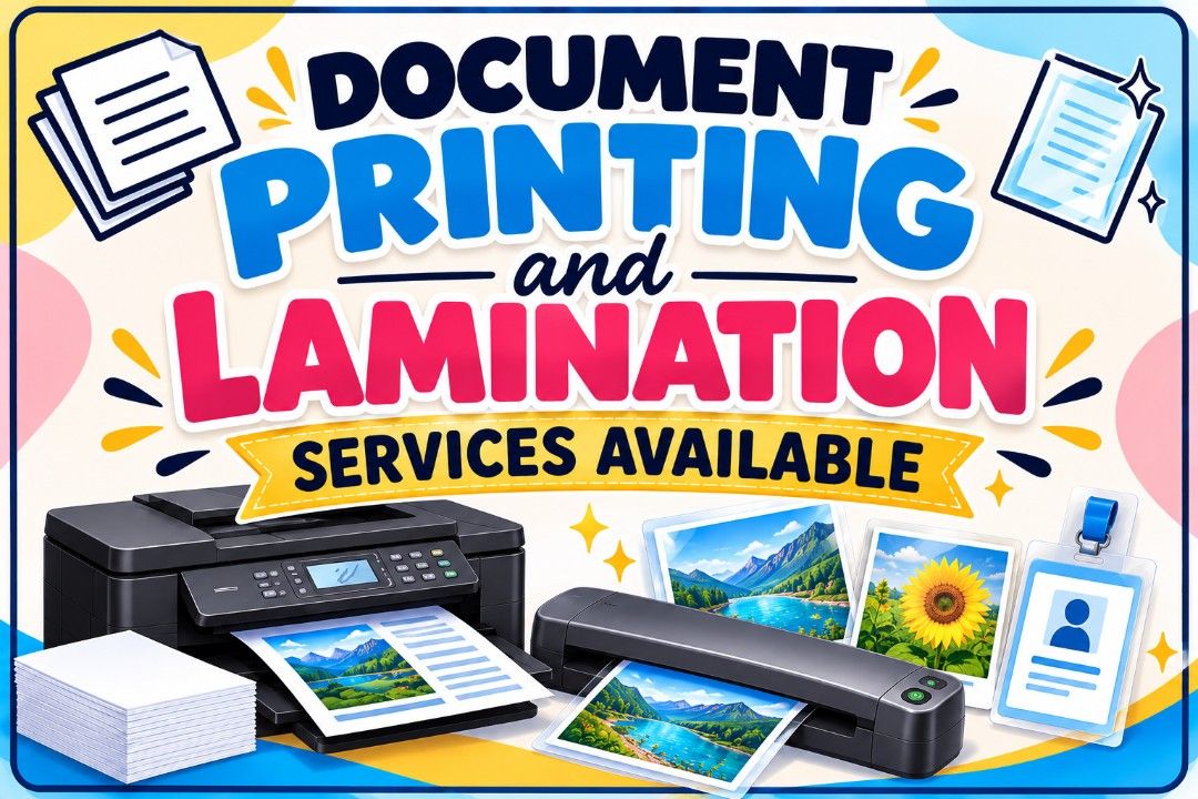 Document Printing and Lamination (Category: Art & Prints) located in Paranaque City. Submitted by jhie_jhie (Listing ID 1464583912, Image 1). Description: Document Printing and Lamination for Printing a5 short a4 long Bondpaper & Photopaper for Lamination up to a4 size 80 microns 125 microns 250 microns Location: San isidro paranaque with half dp pra sure Pm for inquiries.