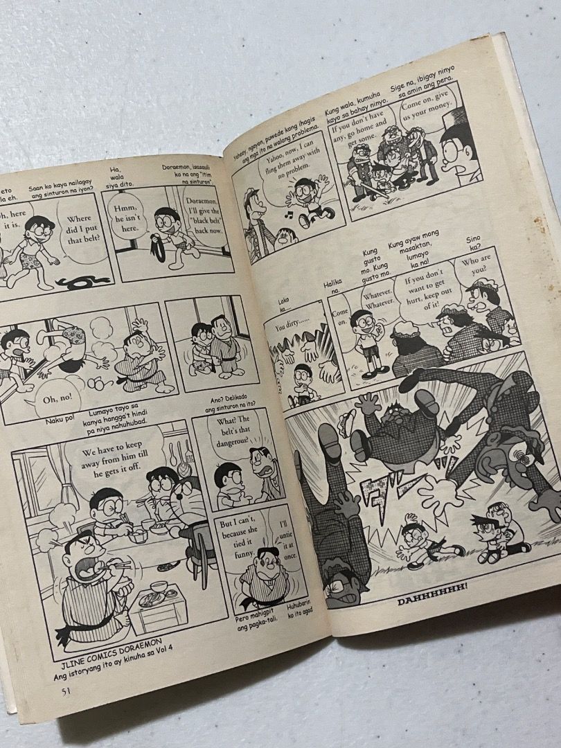 Doraemon Gadget Cat from the Future Volume 2 English Tagalog Comic (Category: Comics & Manga) located in Caloocan City. Submitted by rdtrmt (Listing ID 1464672716, Image 3). Description: - Shogakukan English Comics Doraemon - Volume 2: Gadget Cat from the Future - Features Doraemon, a robot cat from the 22nd century (born 2112) - Doraemon uses secret tools from his 4-D Pocket to help Nobita - Written by Fujiko F. Fujio - The item is slightly used