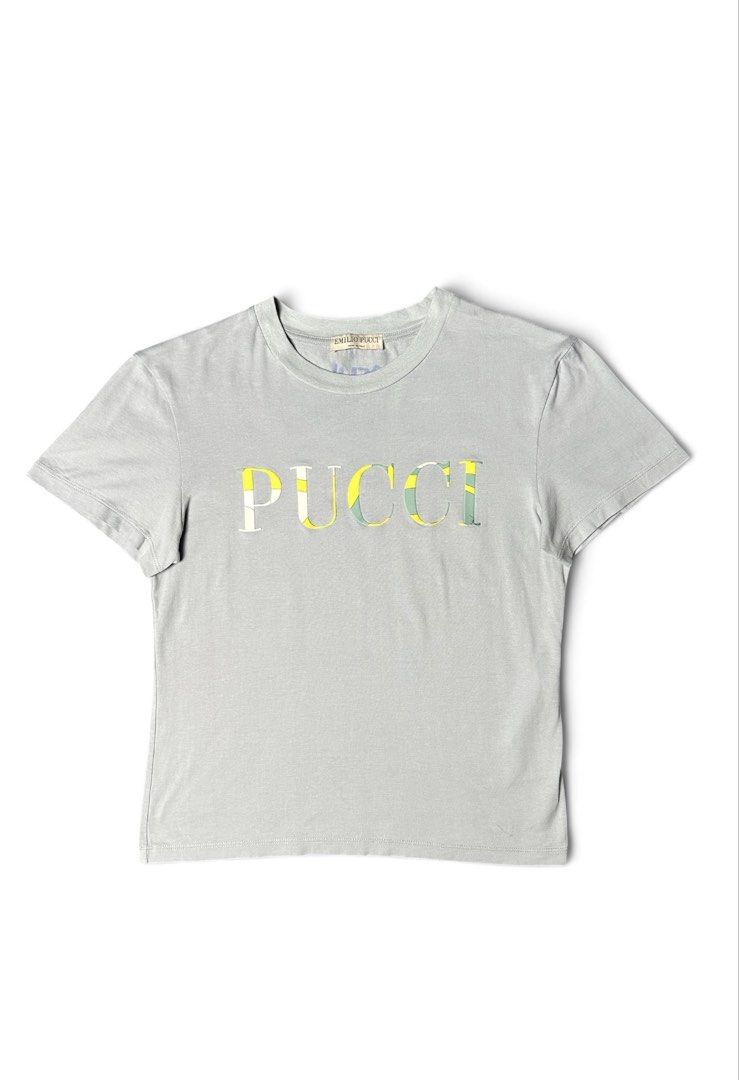 Emilio Pucci (Category: Shirts) located in Manila. Submitted by draftdrops (Listing ID 1464577685, Image 1). Description: Rubber print design and excellent condition Width :17 Length :21.5 Size:medium .