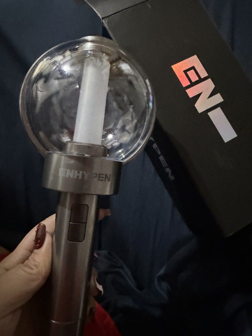 ENHYPEN Official Lightstick Version 1 Complete Inclusions (Category: K-Wave Merchandise) located in Quezon City. Submitted by lasqty (Listing ID 1464648346, Image 1). Description: - Official ENHYPEN Lightstick - Bluetooth connectivity - Complete Inclusions - Used only once (during feb 2023 concert) - Bought and used it on the concert for ₱2,xxx - Great for ENHYPEN concerts and fan displays - Feel free to ask any questions!.
