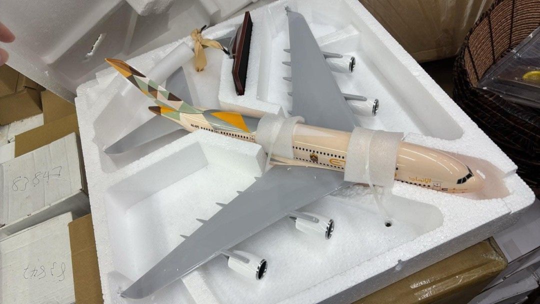 Etihad Deicast Airplane collection (Category: Vehicle & Diecast Models) located in Manila. Submitted by erick80762 (Listing ID 1464630636, Image 1). Description: Complete package with box and stand.