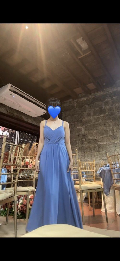 Blue EVERPRETTY Backless Dress from shein (Category: Dresses) located in Marikina City. Submitted by rivervy (Listing ID 1464642045, Image 1). Description: hi! selling my bridesmaid dress. Once lang nagamit. Price is still negotiable. Small to Medium..