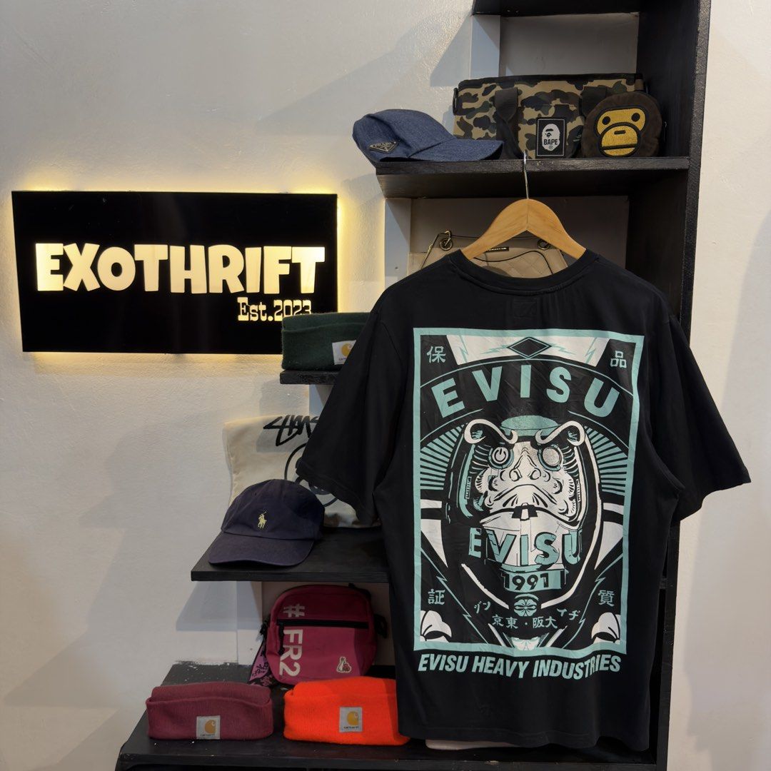 Evisu Big Logo Black Shirt (Category: Tshirts & Polo Shirts ) located in Manila. Submitted by jerichomal82553 (Listing ID 1464743791, Image 1). Description: Evisu Big Logo Black Shirt 20.5 by 29 Good Condition Complete Tags .
