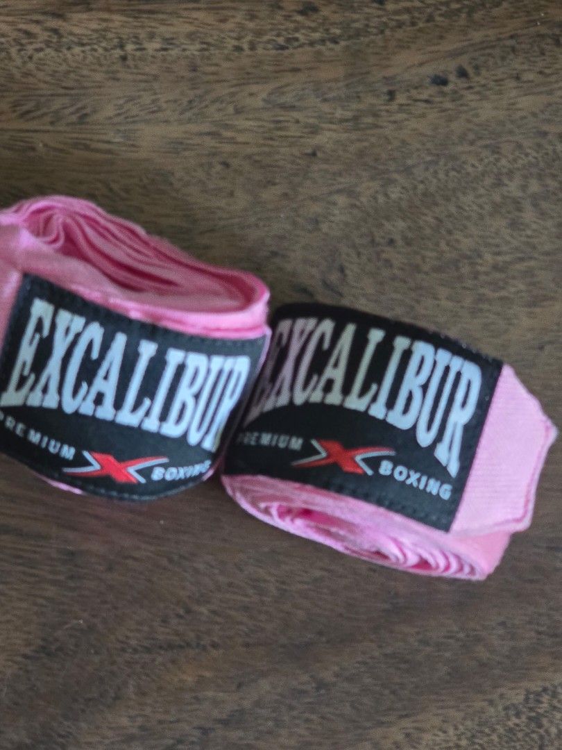 Excalibur Premium Boxing Hand Wraps Pink (Category: Combat Sports) located in Makati City. Submitted by rubyconfessions (Listing ID 1464607069, Image 1). Description: used only 1x or 2x. .