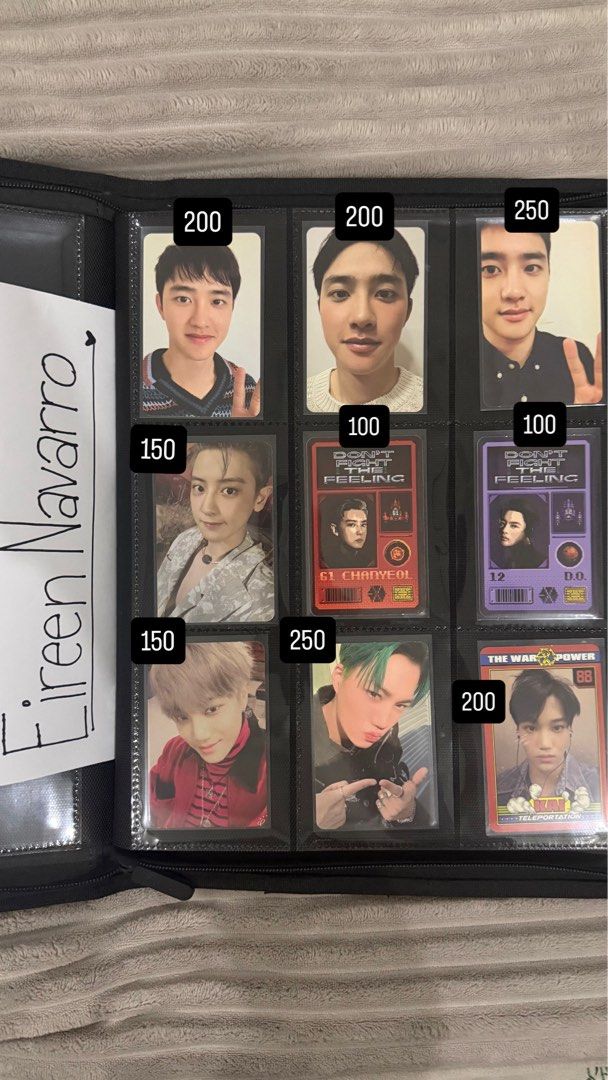 EXO QUITTING SALE (Category: Raw Singles) located in Manila. Submitted by swiftcat.5d0063 (Listing ID 1464667841, Image 2). Description: wts lfb ph | EXO Give these bbs a new home 🥹 - all onhand and official - PAYO only - With ✨freebies✨ - Buy minimum of 2 cards, free 1 toploader; additional Php10 for each toploader 💰 Gcash/BDO/BPI 📍 Batangas.
