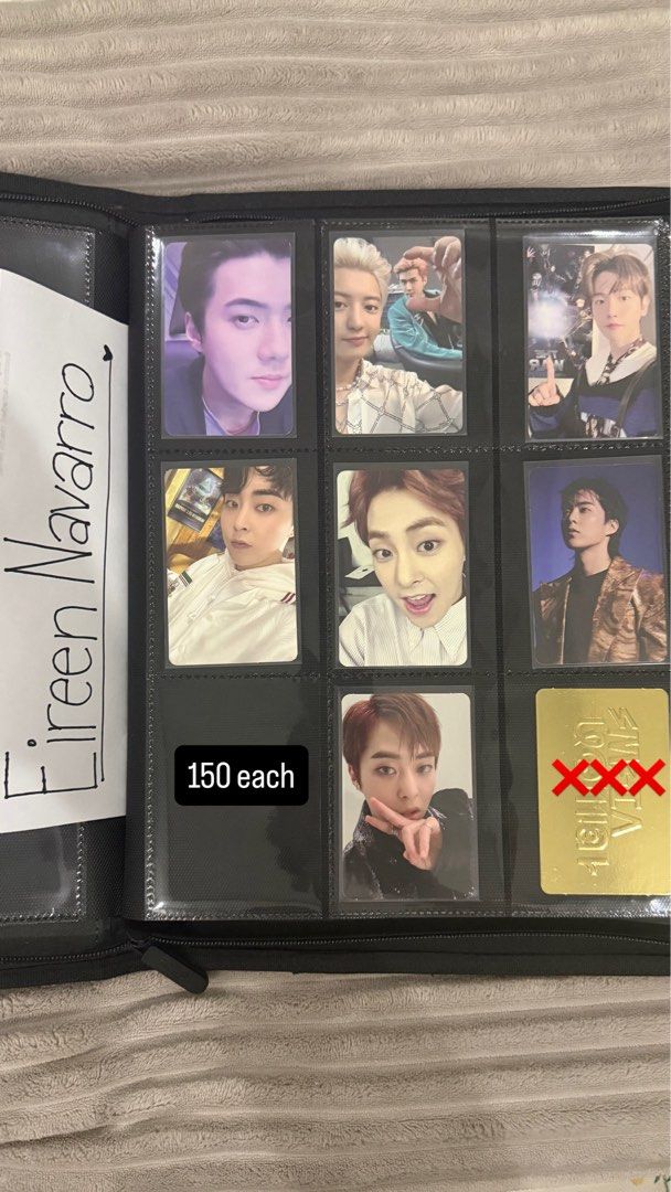 EXO QUITTING SALE (Category: Raw Singles) located in Manila. Submitted by swiftcat.5d0063 (Listing ID 1464667841, Image 3). Description: wts lfb ph | EXO Give these bbs a new home 🥹 - all onhand and official - PAYO only - With ✨freebies✨ - Buy minimum of 2 cards, free 1 toploader; additional Php10 for each toploader 💰 Gcash/BDO/BPI 📍 Batangas.