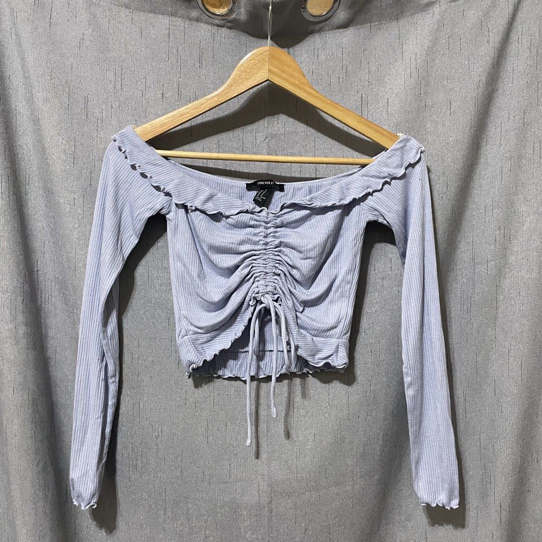 F21 Offshie (Category: Others Tops) located in Davao. Submitted by threadellebyhazel_davao (Listing ID 1464756367, Image 1). Description: Used twice Details: 🌸 No when worn 🌸 Davao City 🌸 Shipping only - buyer will cater the shipping fee 🌸 Gcash-Maya-Bank transfer only.