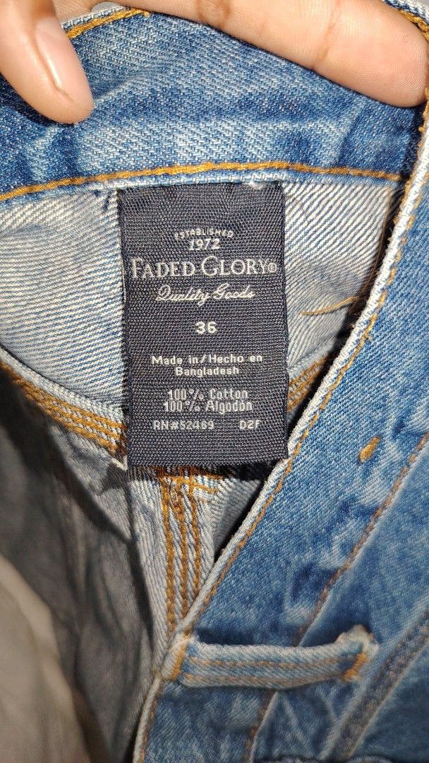 Faded Glory Men's Denim Carpenter Shorts Size 36 (Category: Shorts) located in Manila. Submitted by another_wear31. (Listing ID 1464572878, Image 3). Description: - Brand: Faded Glory - Type: Carpenter Shorts - Color: Classic Blue Denim - Size: 36 Waist - Material: 100% Cotton - Features: Carpenter loop, extra pocket - Ideal for: Work or casual wear - Durability: Made from durable denim.