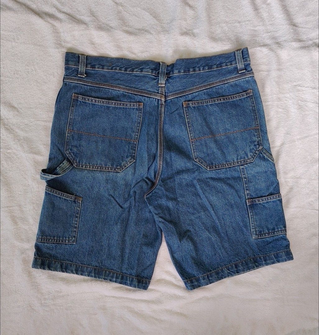Faded Glory Men's Denim Carpenter Shorts Size 36 (Category: Shorts) located in Manila. Submitted by another_wear31. (Listing ID 1464572878, Image 2). Description: - Brand: Faded Glory - Type: Carpenter Shorts - Color: Classic Blue Denim - Size: 36 Waist - Material: 100% Cotton - Features: Carpenter loop, extra pocket - Ideal for: Work or casual wear - Durability: Made from durable denim.
