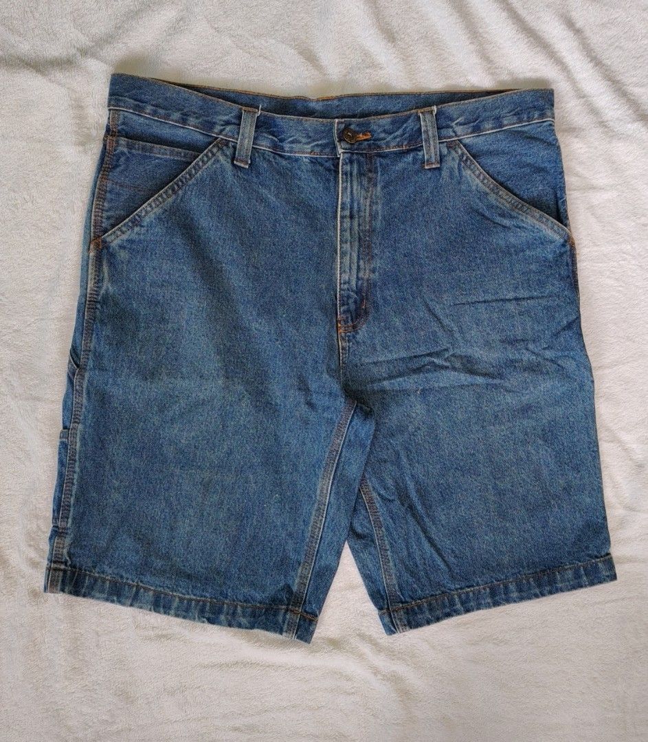 Faded Glory Men's Denim Carpenter Shorts Size 36 (Category: Shorts) located in Manila. Submitted by another_wear31. (Listing ID 1464572878, Image 1). Description: - Brand: Faded Glory - Type: Carpenter Shorts - Color: Classic Blue Denim - Size: 36 Waist - Material: 100% Cotton - Features: Carpenter loop, extra pocket - Ideal for: Work or casual wear - Durability: Made from durable denim.