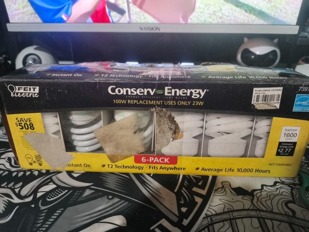 Feit Electric Lightbulbs 6 Pack (Category: Lighting) located in Pasig City. Submitted by randomstuffs23 (Listing ID 1464583429, Image 1). Description: Di pa nagamit natambak lang sa bodega for lalamove or pick up.