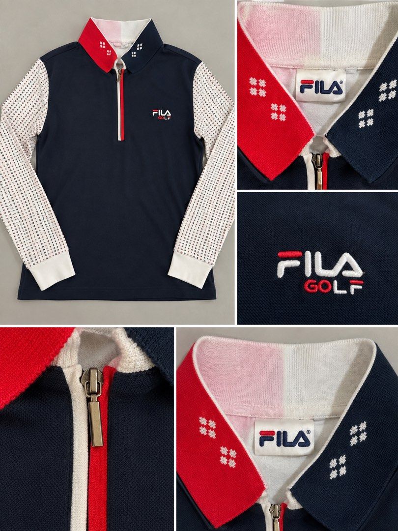 Fila Golf Polo Women (Category: Activewear) located in Manila. Submitted by lenseyyen (Listing ID 1464729255, Image 2). Description: Take All! 2 Fila Golf Polo for Women Short sleeves - Like new! - 16x21 Long sleeves - Well used - 16x21 Take all! .