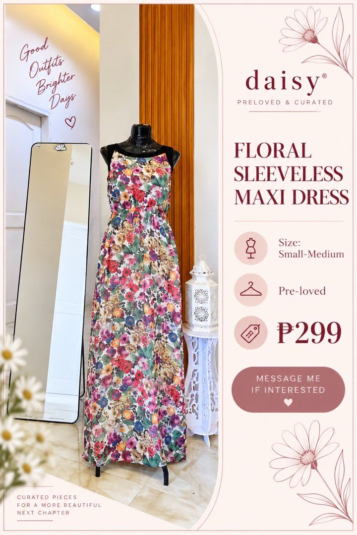 flower printed sleeveless dress (Category: Dresses) located in Zamboanga. Submitted by daisy_dresses (Listing ID 1464765403, Image 1). Description: .