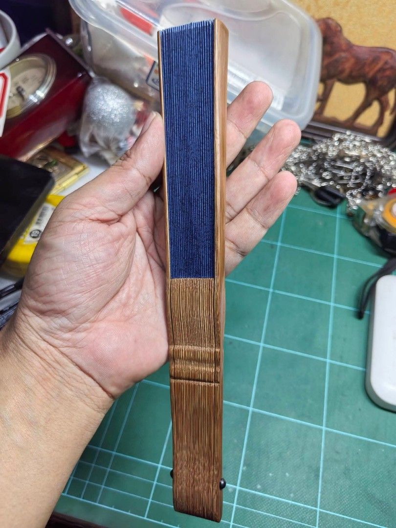 Folding Fan (Category: Other Accessories) located in Cebu City. Submitted by dudes_villanueva (Listing ID 1464575863, Image 3). Description: Folding Fan - Blue Patterned 📌 In excellent condition. Length : 9 in.