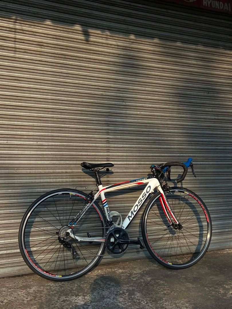 FOR SALE Mosso 737TB7 WB! (Category: Bicycles) located in Manila. Submitted by javaa_ (Listing ID 1464695331, Image 1). Description: FOR SALE Mosso 737TB7 frame set Fsa headset Aeroic saddle Truvative seatpost Carbon dropbar Straight Shimano 105 R5700 group set x R7000 RD bnew Legit mavic askum wheel set 90% brake line New tires choyang shark skin Freebie Shimano r540 cleats pedal Issue small dents sa frame Asking price 20k slightly negotiable Pm
