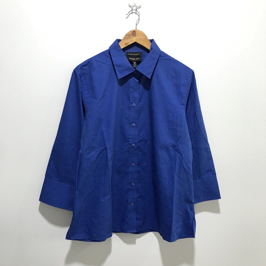 FOXCROFT Blue Button Down Longsleeve Polo (Category: Longsleeves) located in Cavite. Submitted by tanya.valentin (Listing ID 1464684307, Image 2). Description: - 24x27.