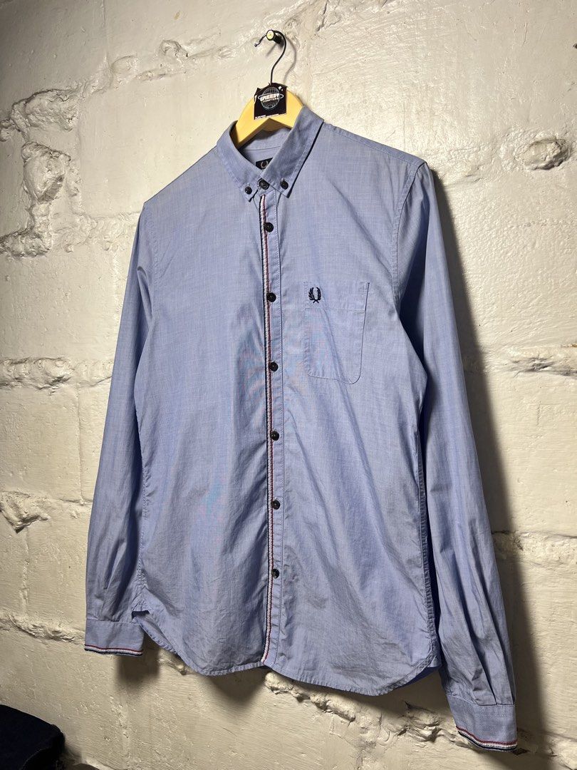 FRED PERRY LIGHT BLUE BOTTON DOWN COLLAR POLO LONG SLEEVE (Category: Tshirts & Polo Shirts ) located in Las Pinas. Submitted by greedythrifterz (Listing ID 1464616015, Image 2). Description: FRED PERRY LIGHT BLUE BOTTON DOWN COLLAR POLO LONG SLEEVE DIMES- WIDTH 19, LENGTH 28 (S ON TAG) ISSUE- NEEDWASH ONLY FREE SHIP AND NEGOTIABLE .