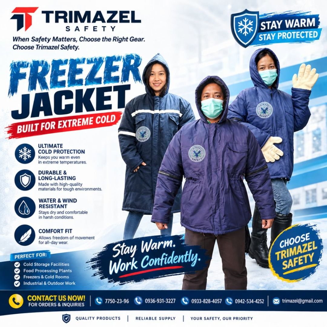 FREEZER JACKET (Category: Looking For) located in Caloocan City. Submitted by trzl_liza14 (Listing ID 1464577664, Image 1). Description: ✅ Guaranteed lowest price ✅ Quality products ✅ Big discount for bulk orders ✅ 100% LEGIT TRUSTED SUPPLIER! ✅ With Complete Legal Documents ✅ BIR Registered We Supply All Kinds Of PPE Supplies, Raincoat, Hard Hat, Cooler Box, Plastic Trash Bin, Road Barriers, Kayak Boats, Crystal Kayak, Traffic Cone, T-Bollards &