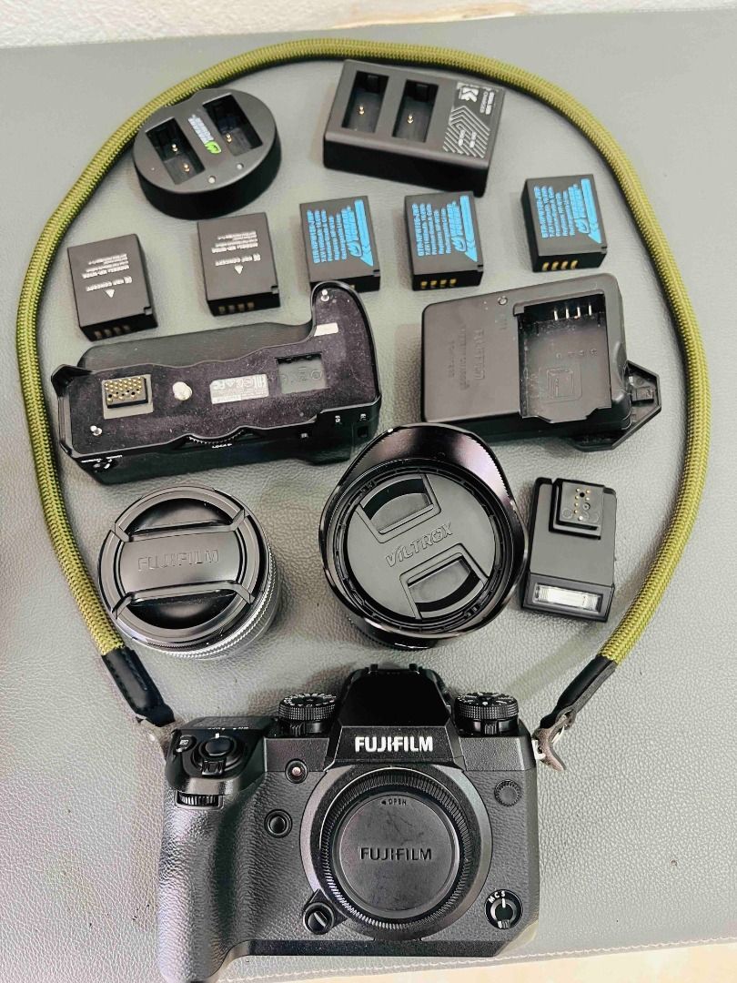Fujifilm X-H1 Camera with Accessories Bundle (Category: Cameras) located in Baguio. Submitted by almostarriane (Listing ID 1464602958, Image 1). Description: - Fujifilm camera body - Multiple batteries included - Charger - Battery grip - Lens caps - Small flash unit - Camera strap - All items compatible with Fujifilm cameras - Ideal bundle for Fujifilm photographers.